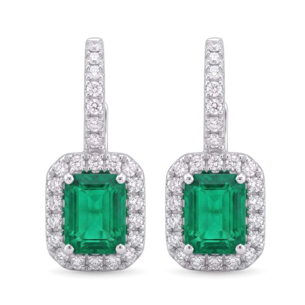 Emerald and diamonds and gold earrings BELLE EPOQUE Art.OR454