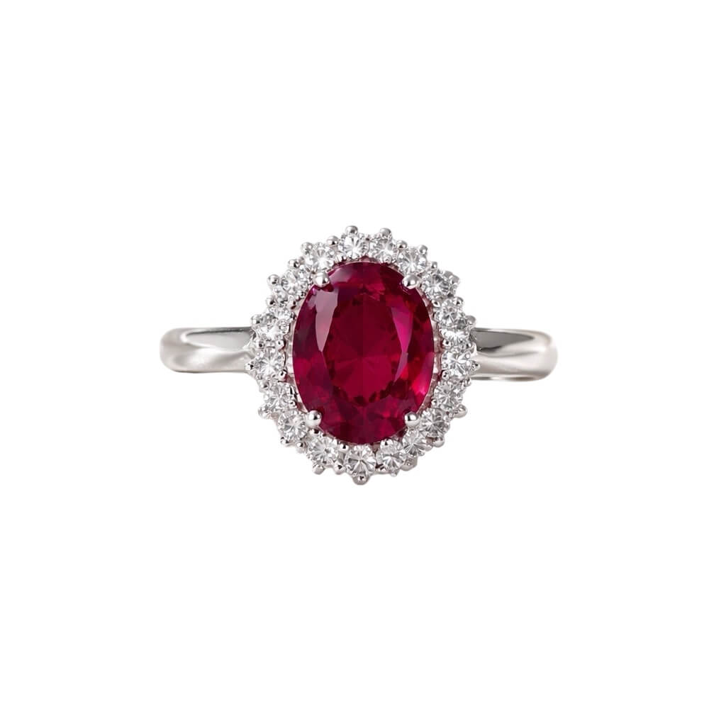 Anello rubino naturale diamanti e oro BON TON art. AN557