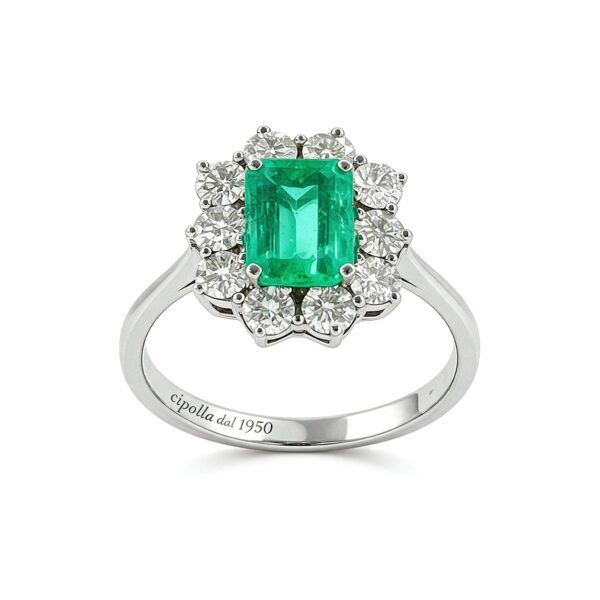 Anello smeraldo oro e diamanti BON BON Art. AN578