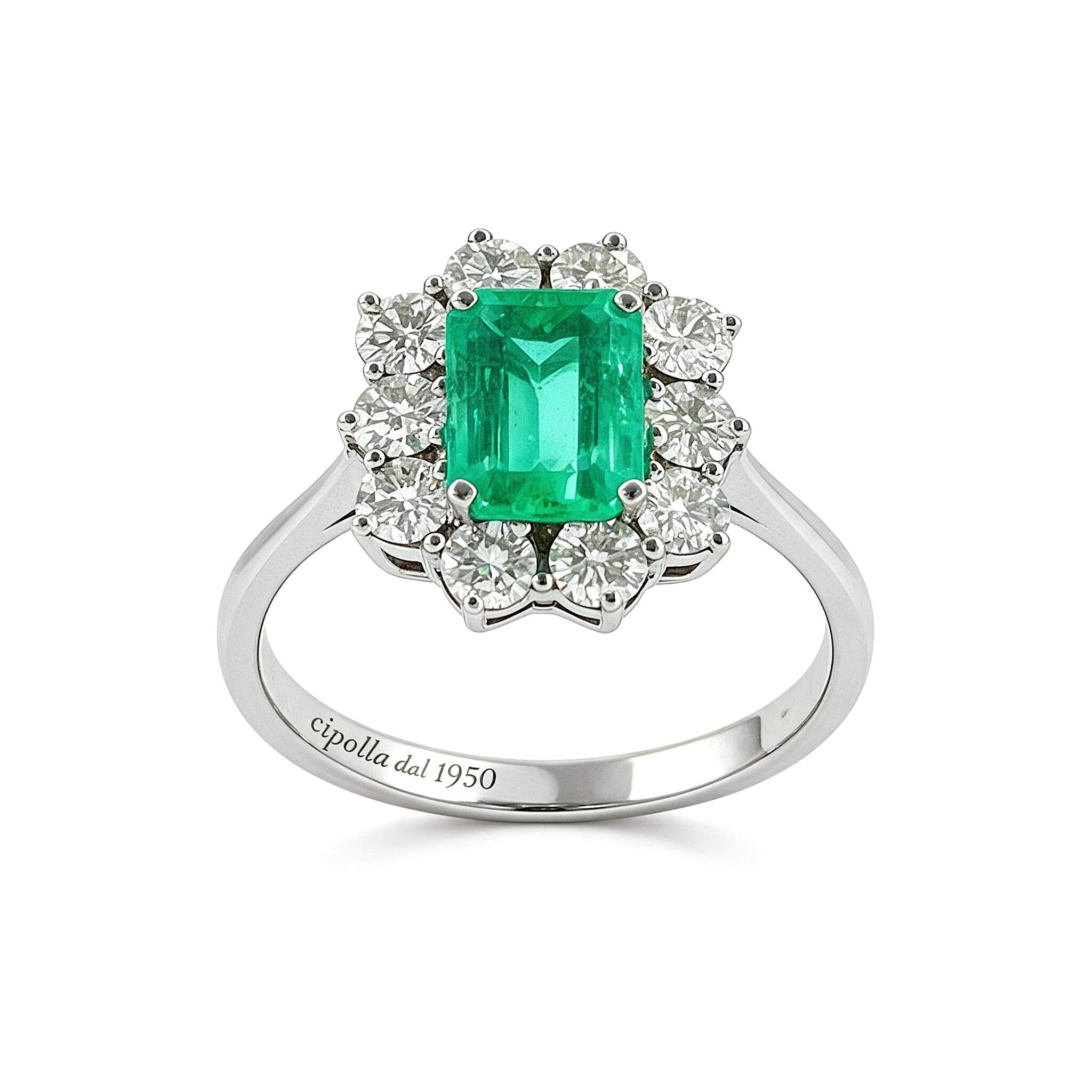Anello smeraldo oro e diamanti BON BON Art. AN578