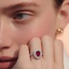 ANELLO RUBINO E DIAMANTI ORO BON TON  ART. AN2710-1