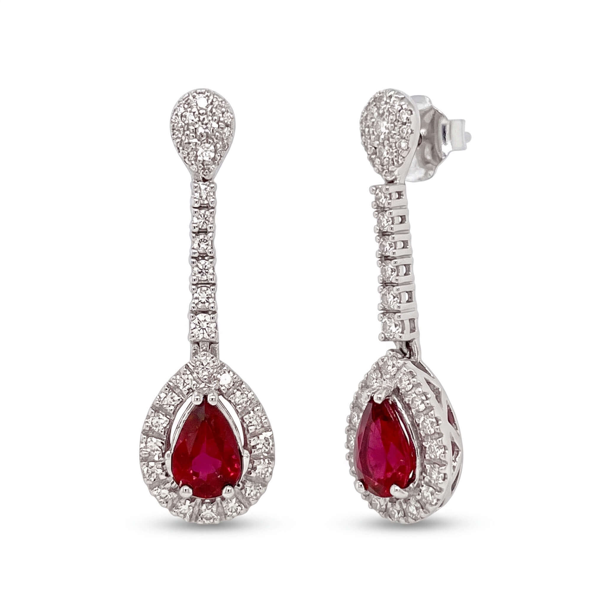 Gold and diamond rubies earrings Art. OR1371