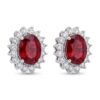 Gold and diamond rubies earrings Art. OR1241