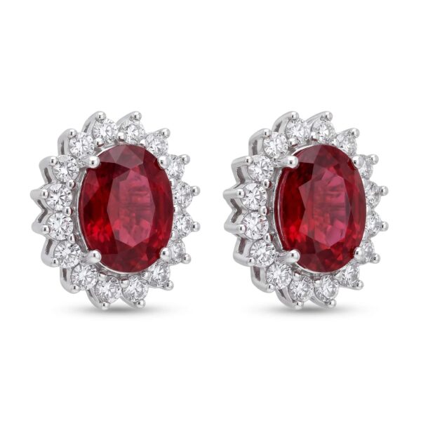 Gold and diamond rubies earrings Art. OR1241