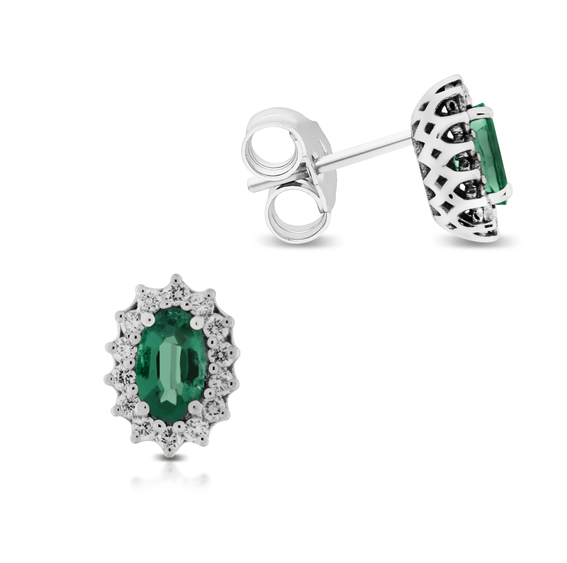 Orecchini smeraldo oro e diamanti BON TON Art.BC2429SM