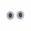 Diamond blue sapphire earrings and gold BON TON Art. OR290-1