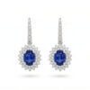 Blue Sapphire Earrings Gold and Diamonds BON TON Art. OR523
