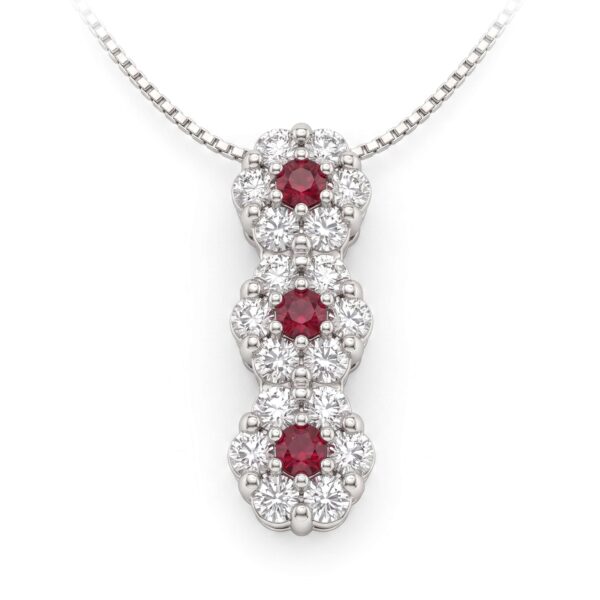 BELLE EPOQUE Gold and Diamond Ruby Pendant Art. CD318