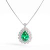 PENDNETE SMERALDO DIAMANTI ORO CIPOLLA DAL 1950 GIOIELLIERI PALERMO 11.01.18 gioielleria palermo Gold and diamond emerald pendant BON TON Art. CD076