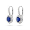 Blue Sapphire Earrings Gold and Diamonds BON TON Art. OR523