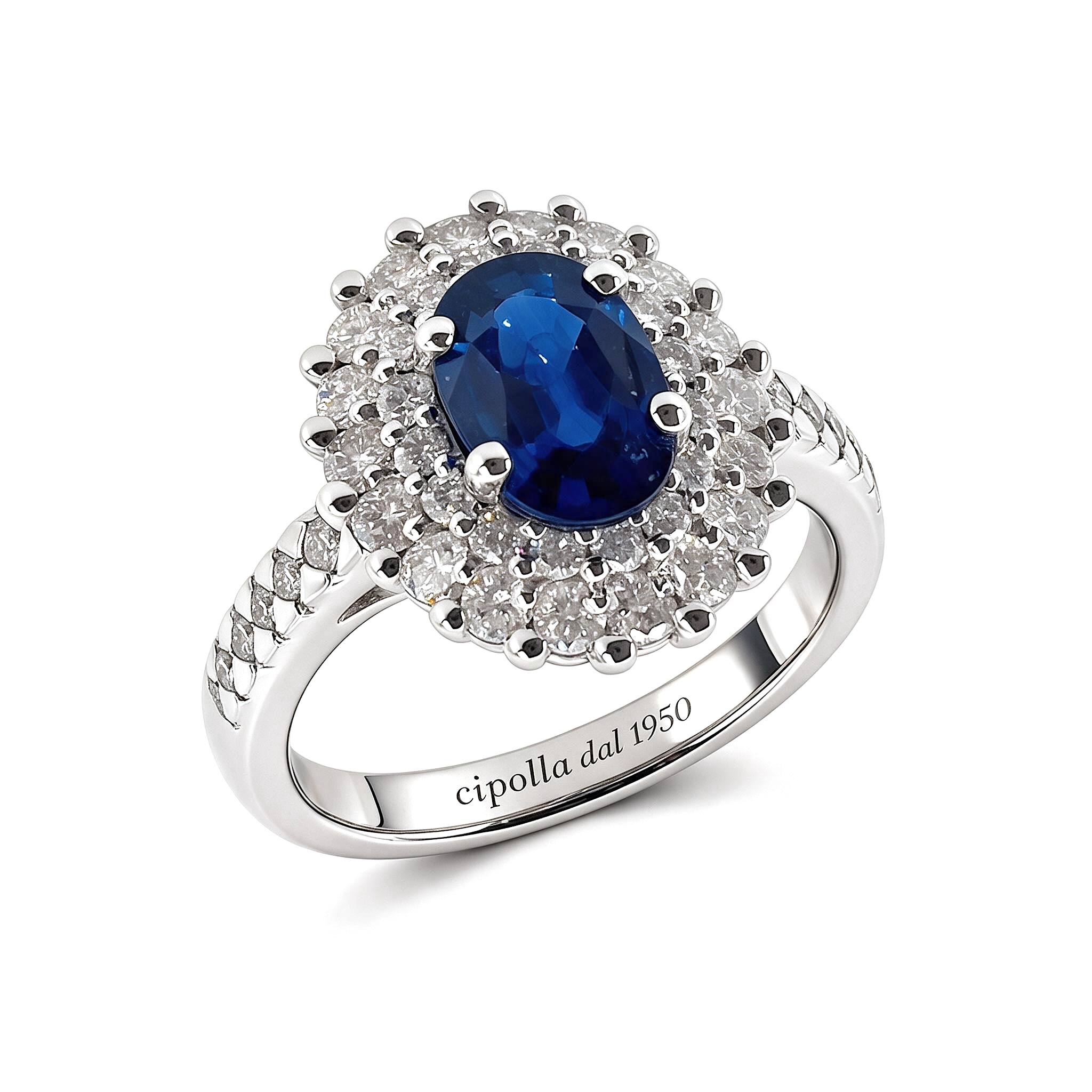 Anello con zaffiro e diamanti e oro BELLE EPOQUE art. AN810