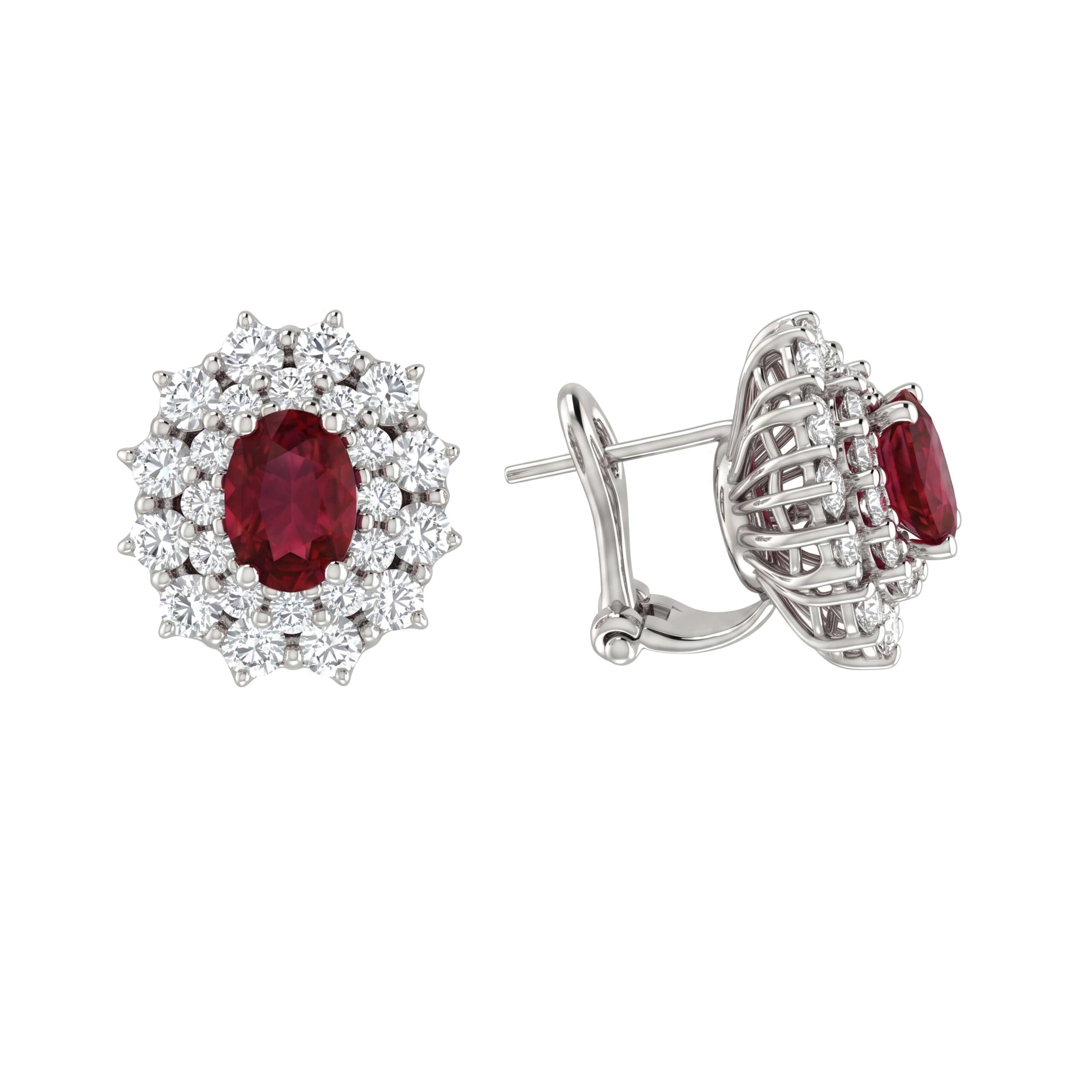 Orecchini con diamanti e rubini BON TON art.OR303