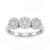 Anello trilogy pavè di diamanti SETA Art. R7019