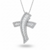 Pendant Cross White Gold and Diamonds Art. PFX1638DD-01