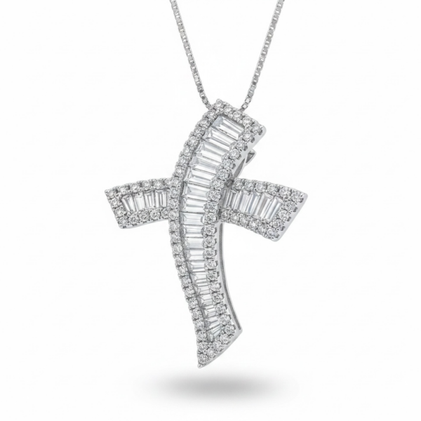 Pendant Cross White Gold and Diamonds Art. PFX1638DD-01