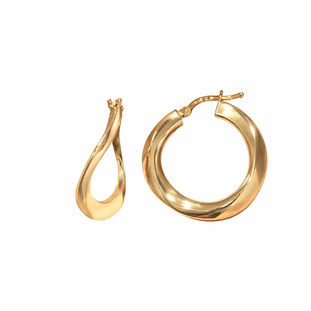 Orecchini a cerchio  in oro giallo 18 kt  Art. ORCE27