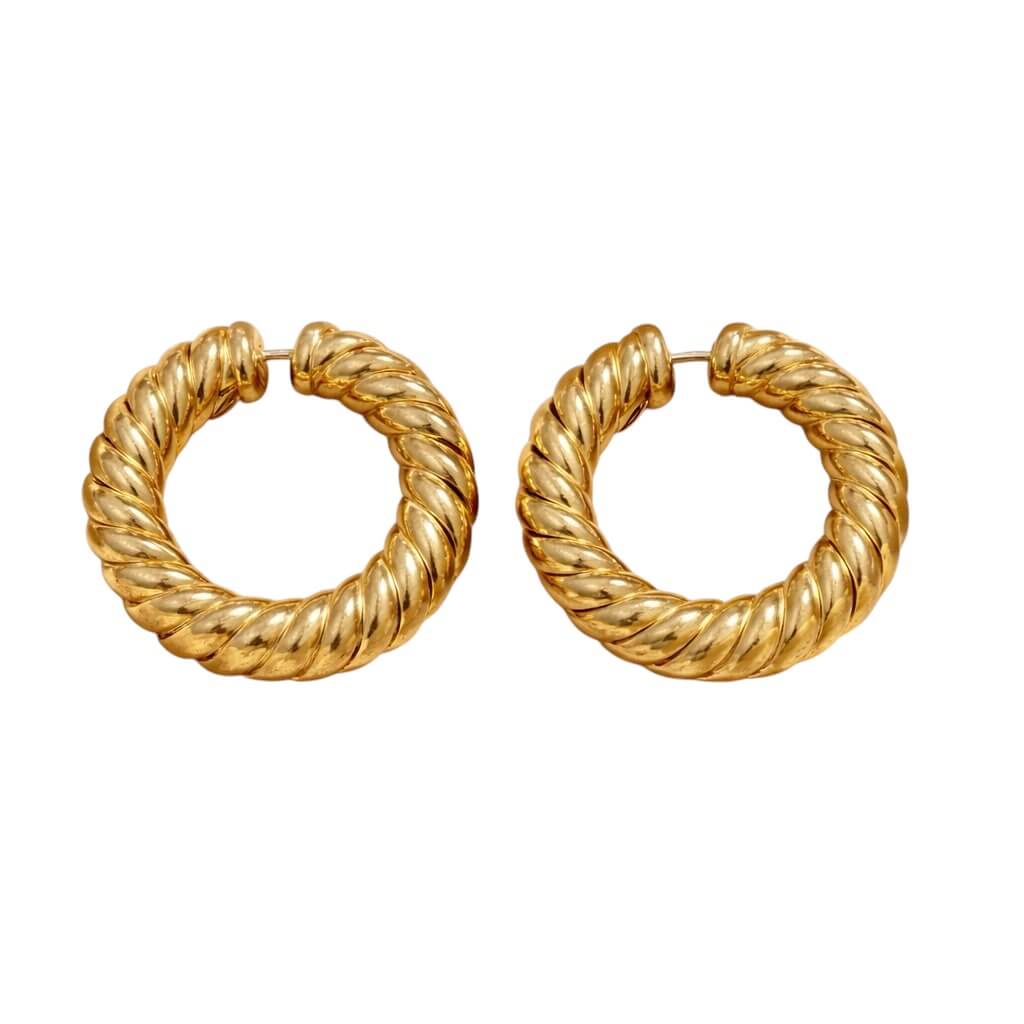 Orecchini a cerchio  in oro giallo 18 kt  Art. ORTUBOGAS
