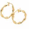 Orecchini a cerchio  in oro giallo 18 kt Art. ORCE21