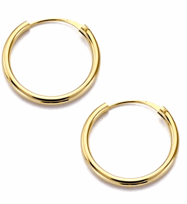 Orecchini a cerchio  in oro giallo 18 kt Art. ORCE25