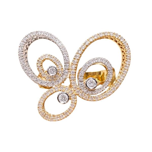 Anello BUTTERFLY in oro 18KT e diamanti art. SA502BRD