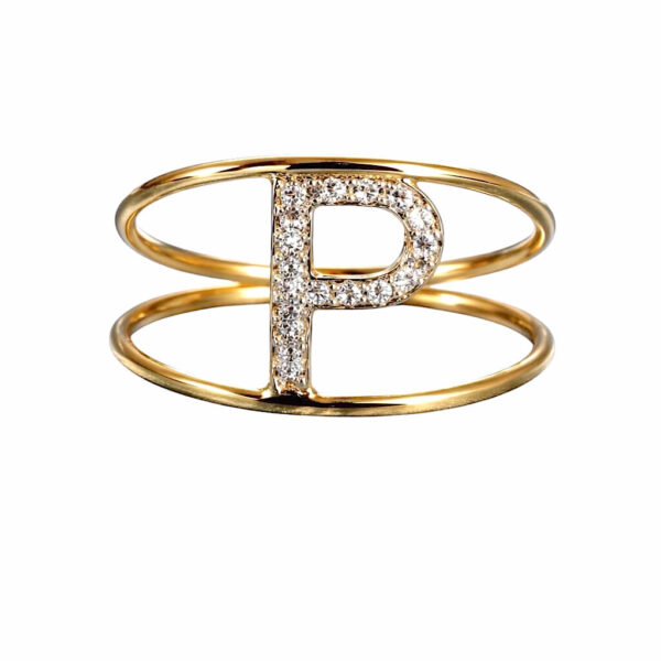 Anello iniziale in oro e diamanti art. AN-P G