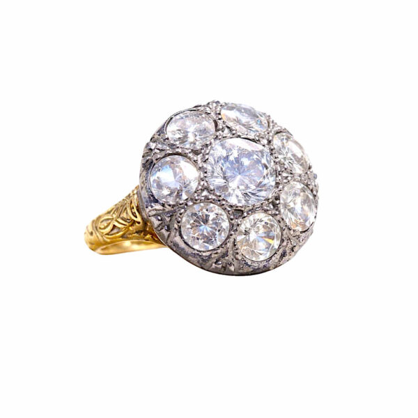Anello toppa oro giallo e  diamanti  ART. TOPAN06