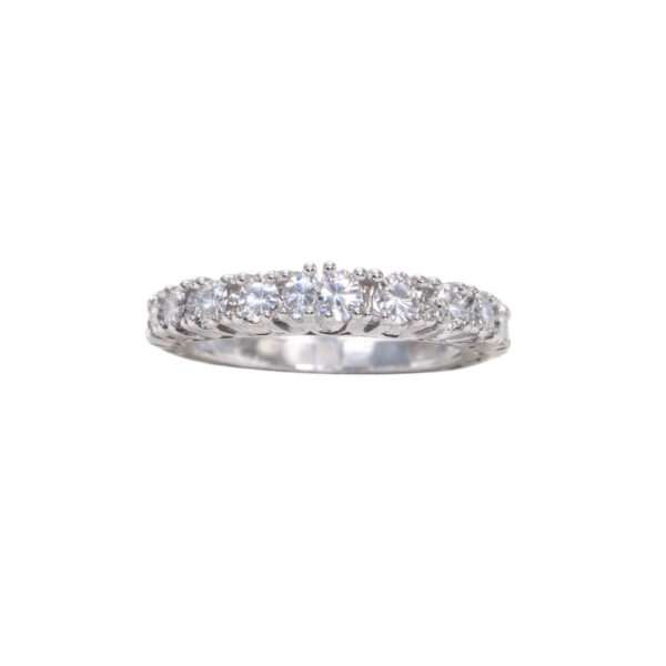 Anello veretta a giro oro bianco e diamanti EROS Art.AN2119-1