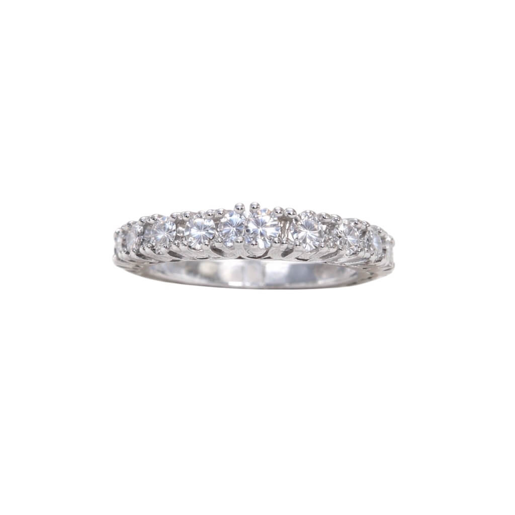 750% white gold and diamond rounded peak ring Art.AN2119-1
