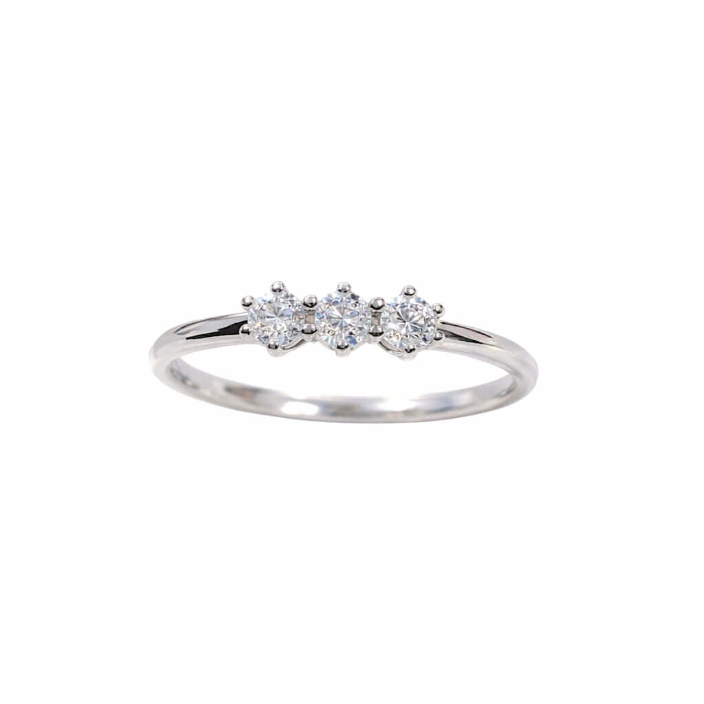 ANELLO TRILOGY IN ORO 18 KT E  ZIRCONI ART. ANELLOZ49