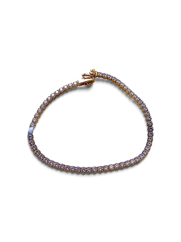 Bracciale tennis oro GIALLO e zirconi Art. BRZ14