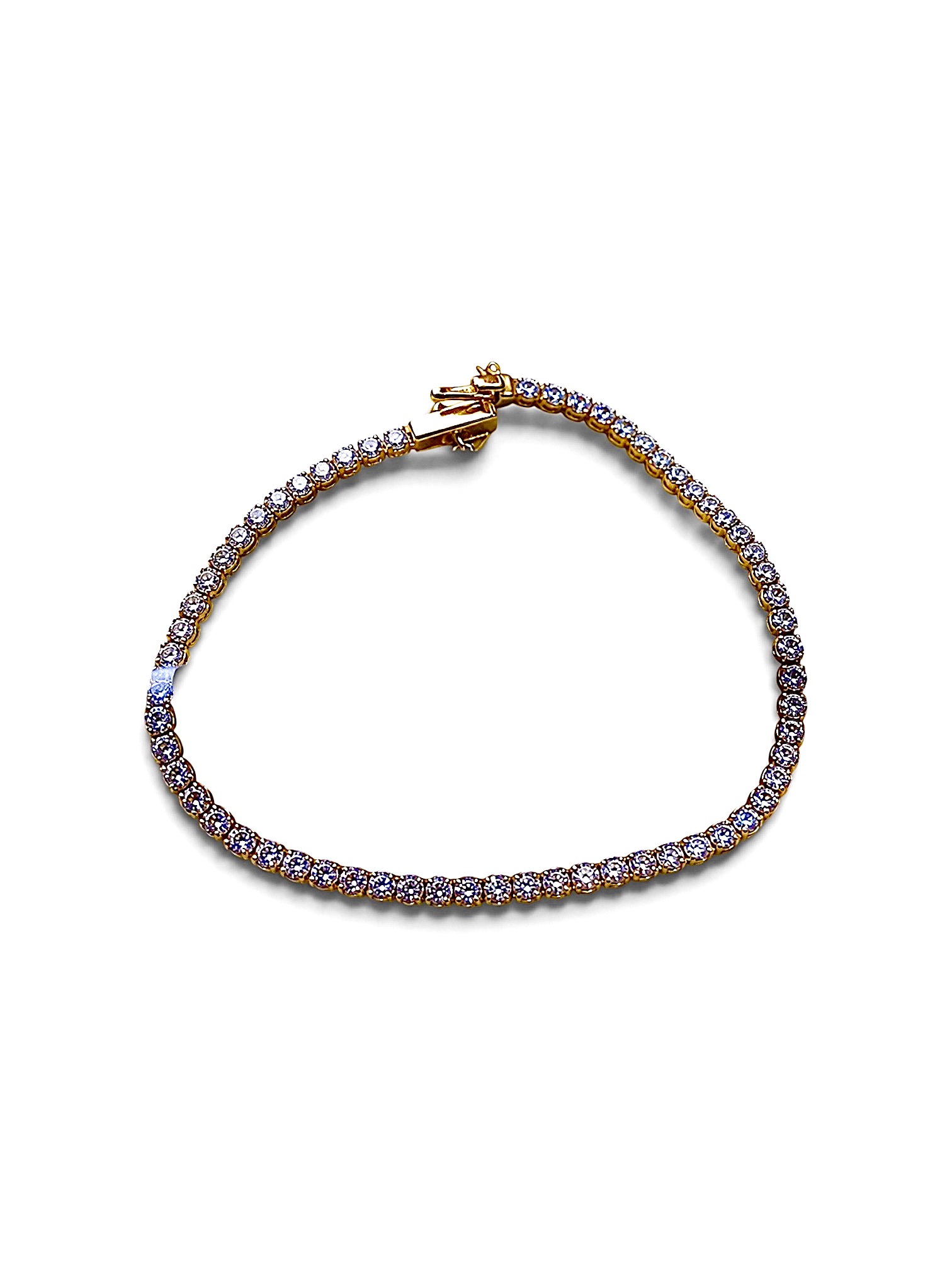 Bracciale tennis oro GIALLO e zirconi Art. BRZ14