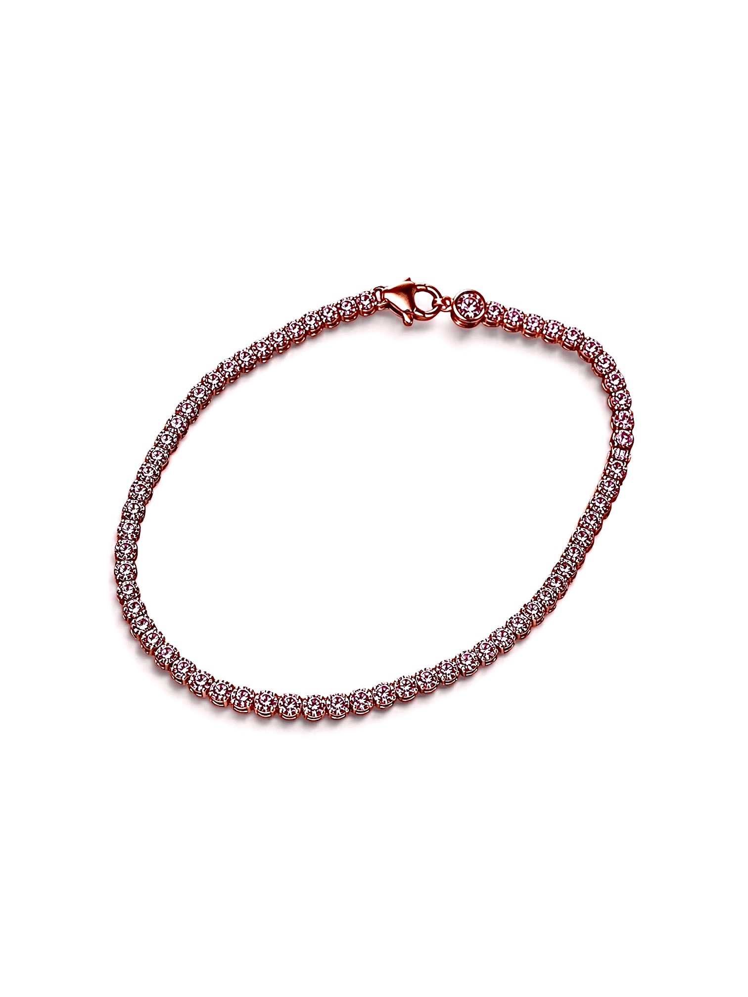 Bracciale tennis oro rosa e zirconi Art. BRZ12