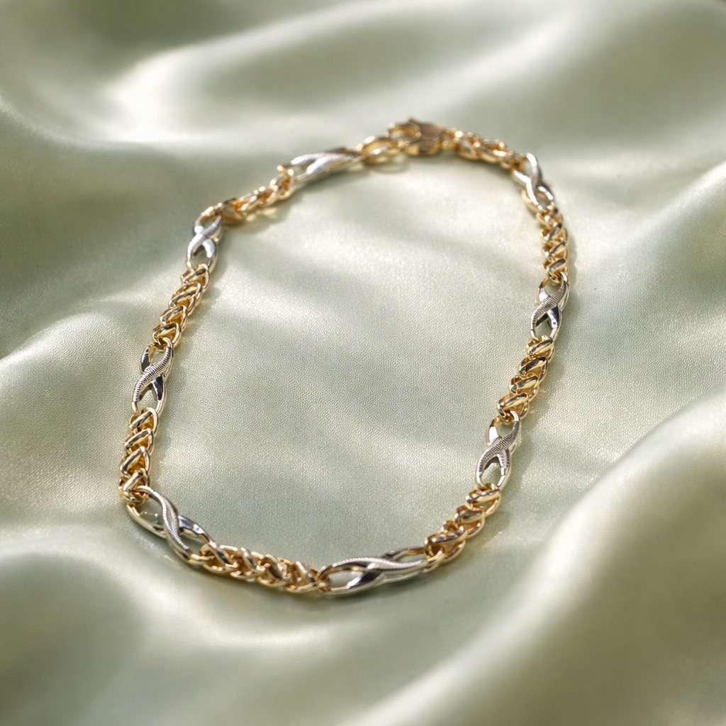 BRACCIALE  IN ORO BICOLORE 18KT ART. CEBR89