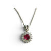 Gold and diamond ruby pendant Art. CD363-2