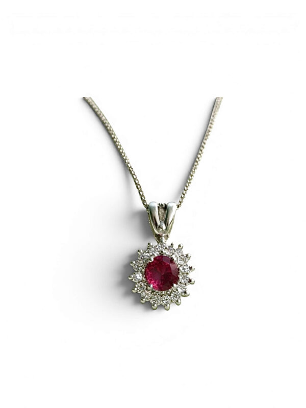 Gold and diamond ruby pendant Art. CD363-2