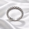 Anello veretta a giro oro bianco e diamanti EROS Art.AN2119-1