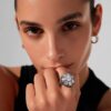 Anello toppa oro giallo e  diamanti  ART. TOPAN06