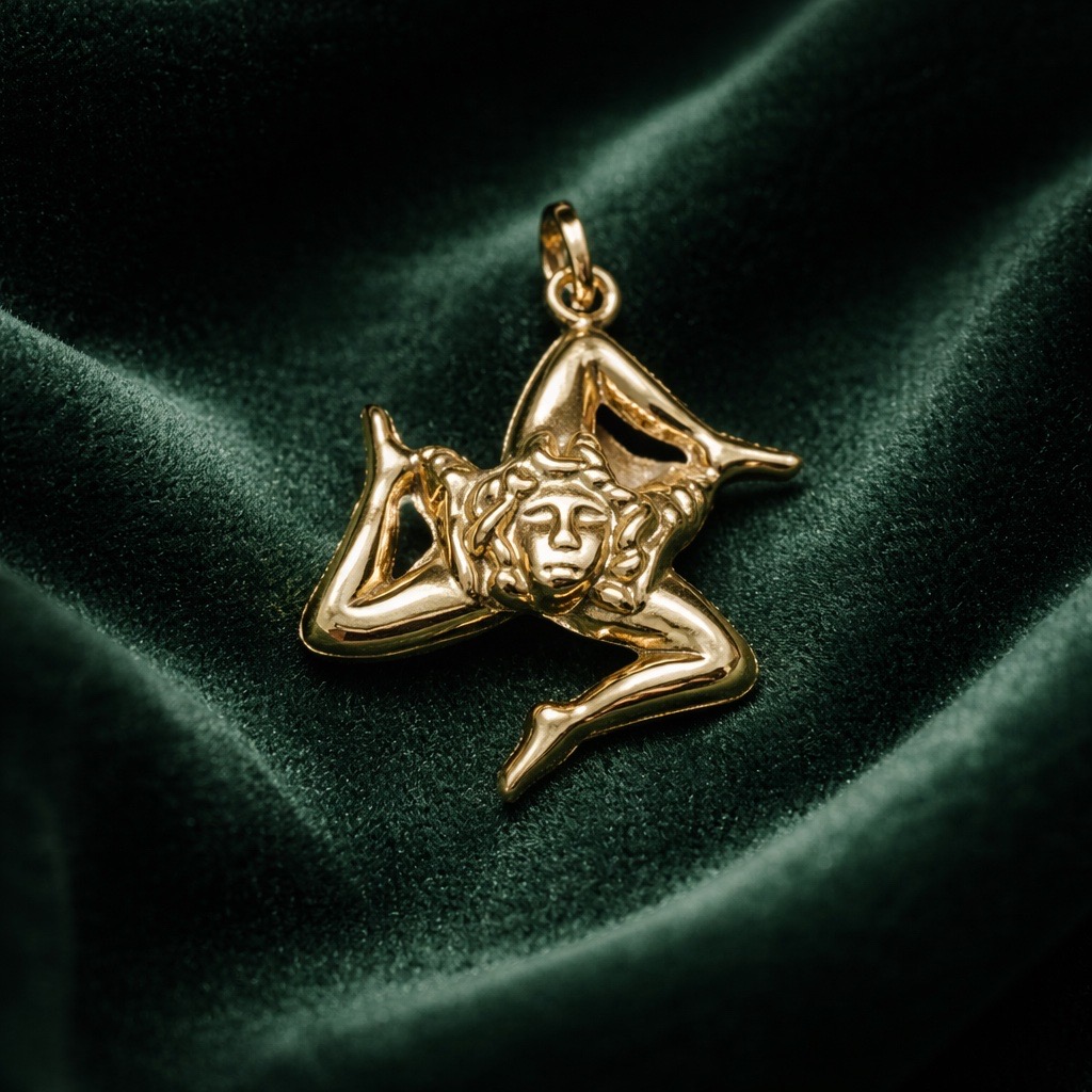 Pendente Trinacria in Oro 18kt art. PENTRI2 Pendente Trinacria in Oro 18kt art. PENTRI2