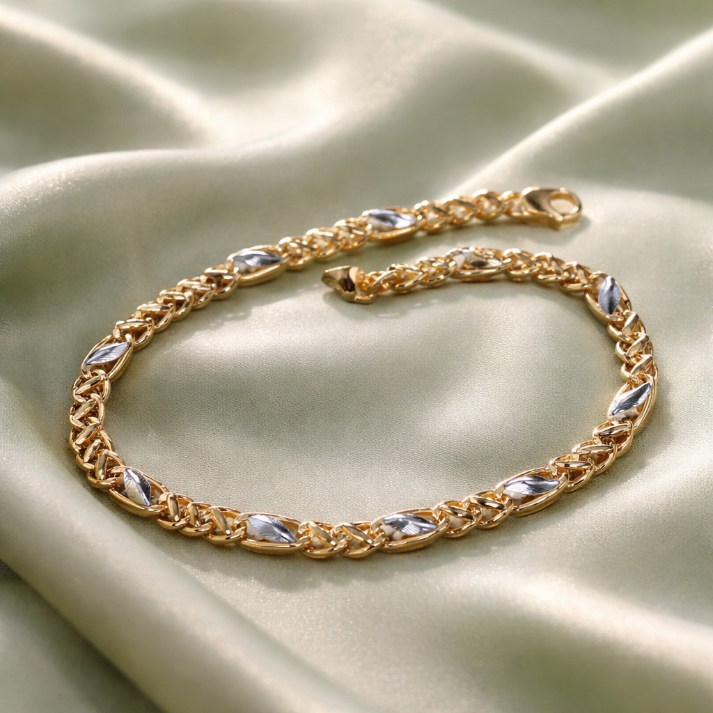 BRACCIALE  IN ORO BICOLORE 18KT ART. CEBR90