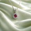 Gold and diamond ruby pendant Art. CD363-2