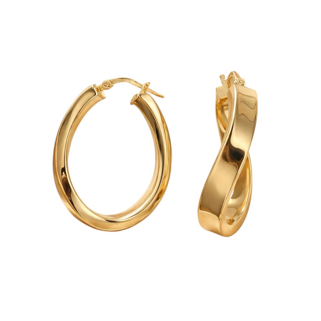 Orecchini a cerchio  in oro giallo 18 kt  Art. ORCE35