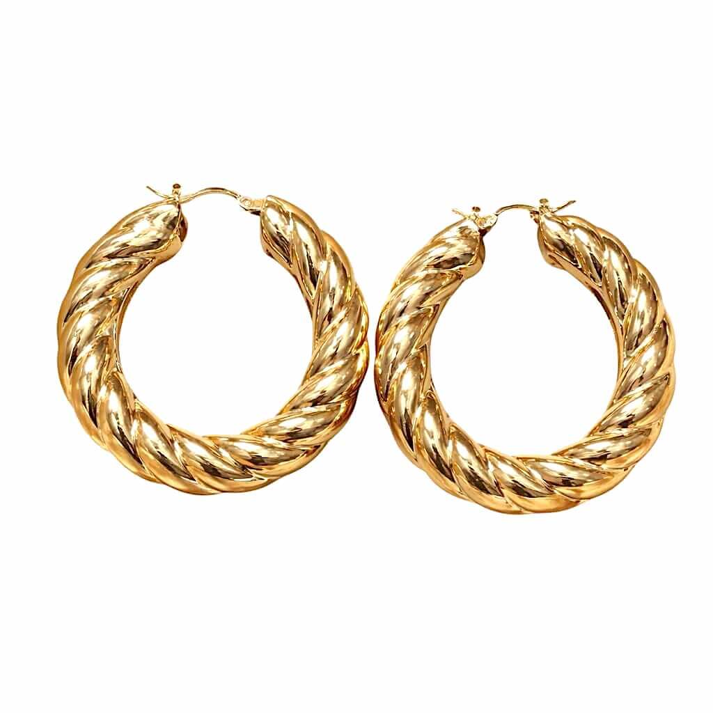 Orecchini a cerchio  in oro giallo 18 kt  Art. Orce28