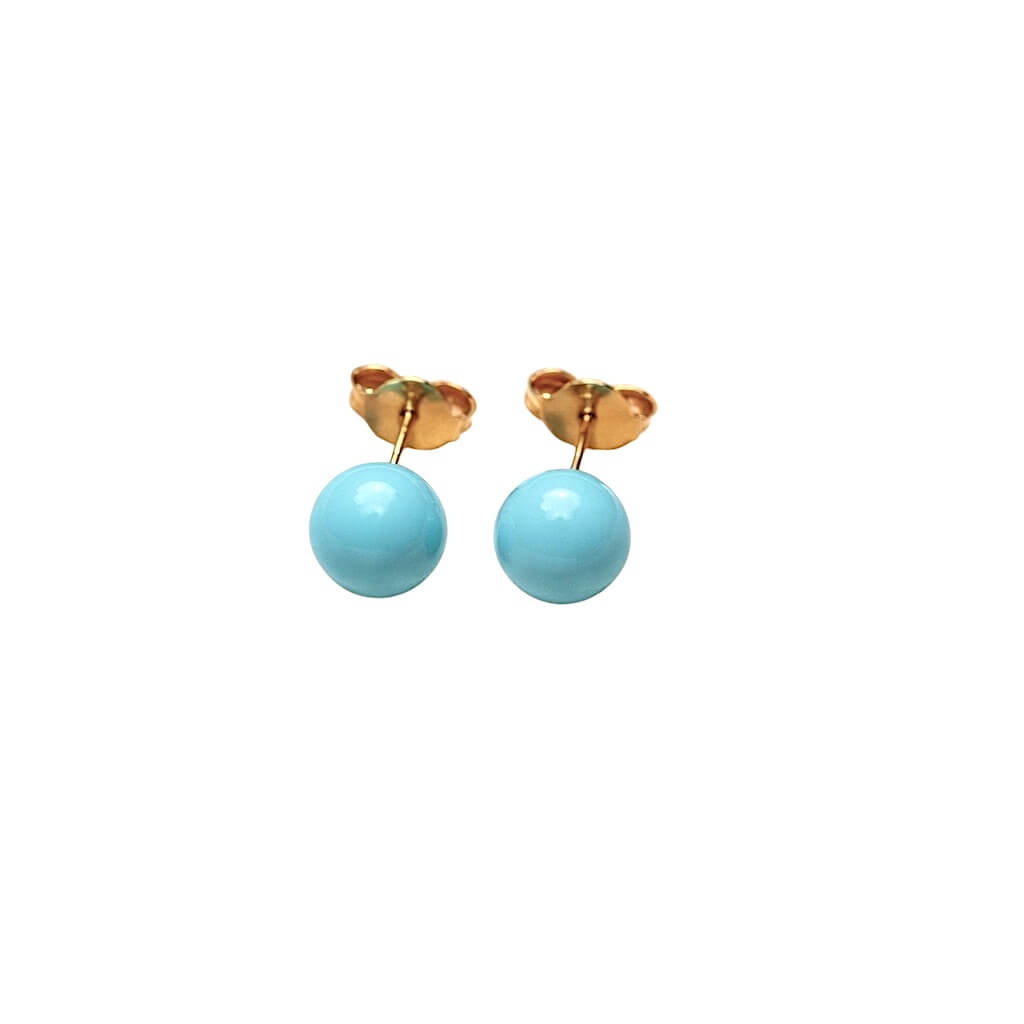 Orecchini con Turchese in oro 18 kt Art. OR58