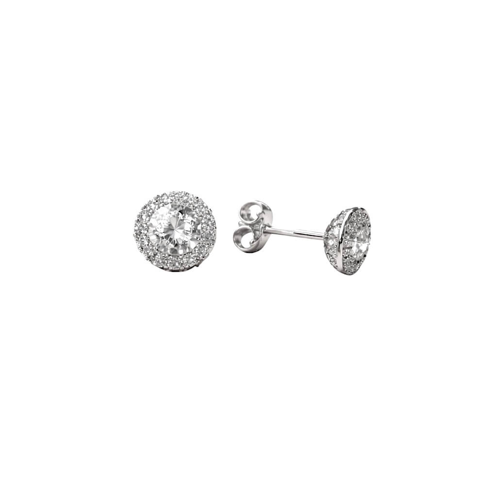 Orecchini  PUNTO LUCE in oro 18 kt e zirconi Art. OR44