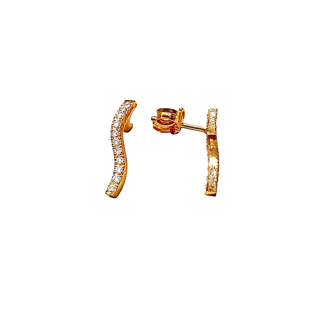 Orecchini   in oro 18 kt e zirconi Art. OR48