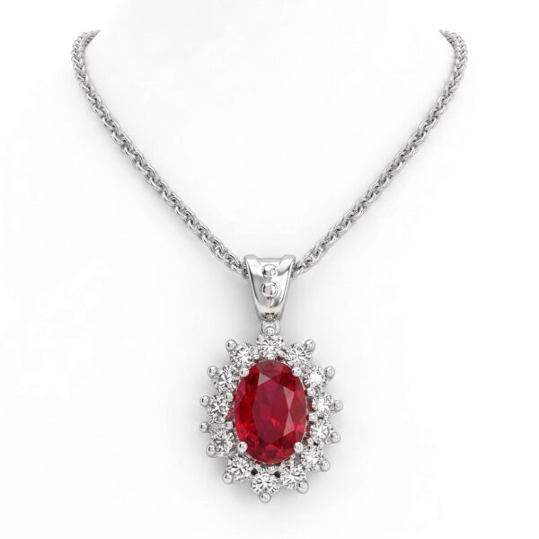 PENDENTE RUBINO DIAMANTI ORO CIPOLLA DAL 1950 GIOIELLIERI PALERMO 1 gioielleria palermo Girocollo Rubini Oro e Diamanti BON TON Art. CD260