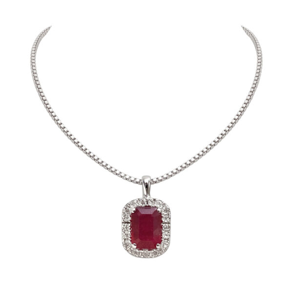 PENDENTE RUBINO DIAMANTI ORO CIPOLLA DAL 1950 GIOIELLIERI PALERMO 3 gioielleria palermo Girocollo Rubino e Diamanti BON TON Art. CD1111