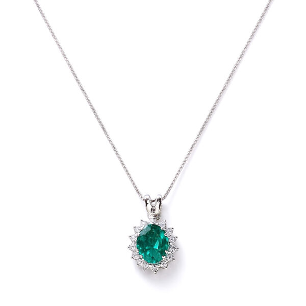 Girocollo smeraldo e diamanti BON TON Art.  CD540