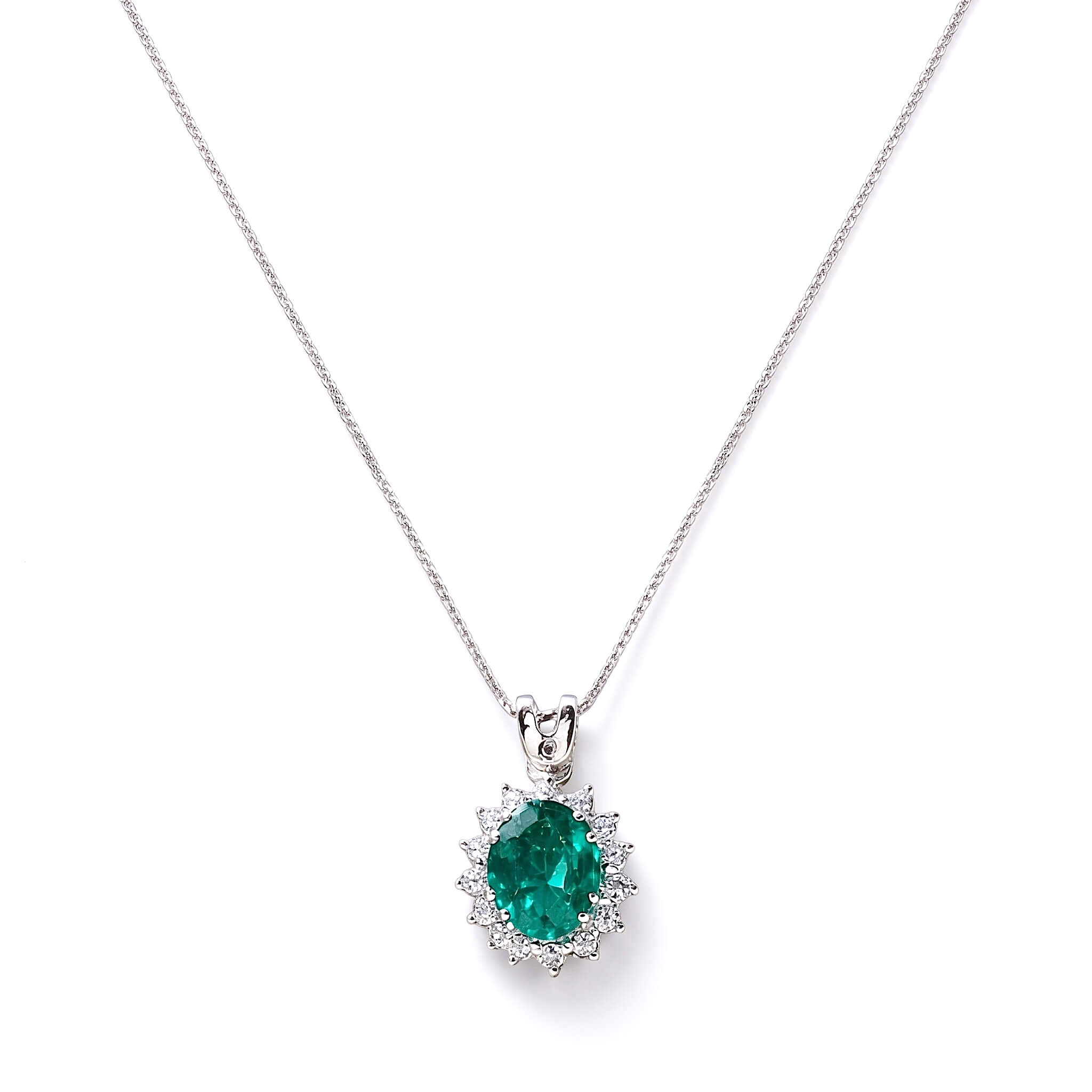 Girocollo smeraldo e diamanti BON TON Art.  CD540
