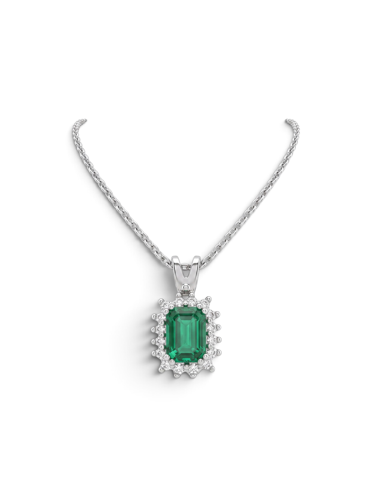 Girocollo smeraldo e diamanti  BON TON Art. CD649